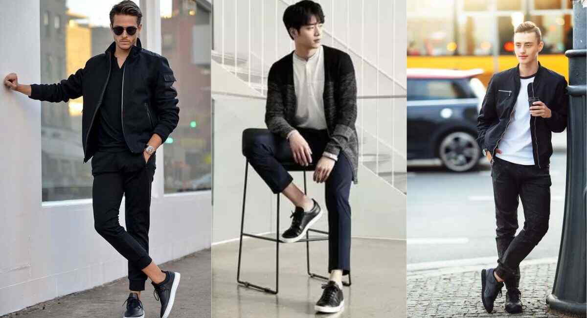 what to wear with black sneakers (best styles 2024)