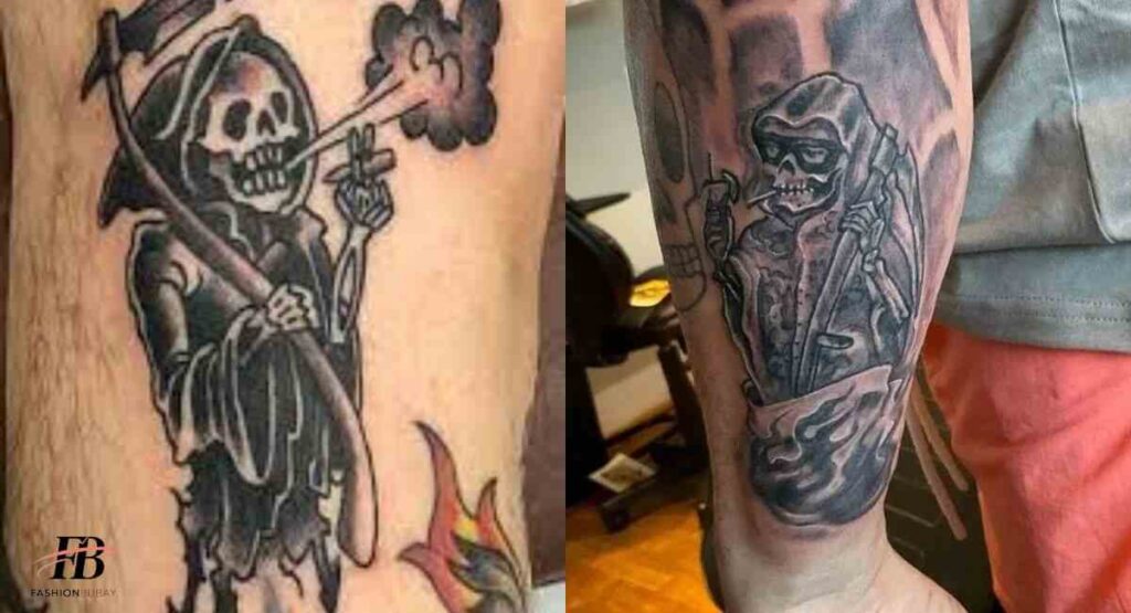 16. TATTOO OF A GRIM REAPER SMOKING