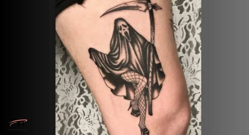 6. GRIM REAPER TATTOO FOR WOMEN