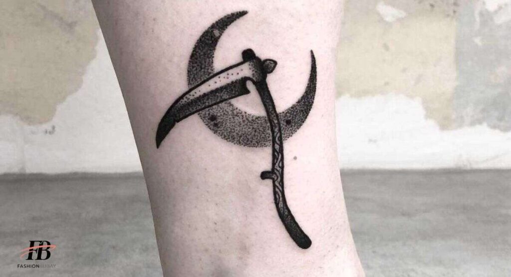 7. A TATTOO OF A GRIM REAPER SCYTHE