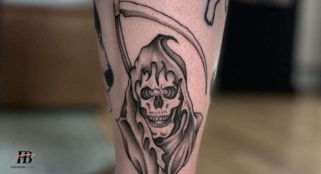 4. A SKETCH OF A GRIM REAPER TATTOO