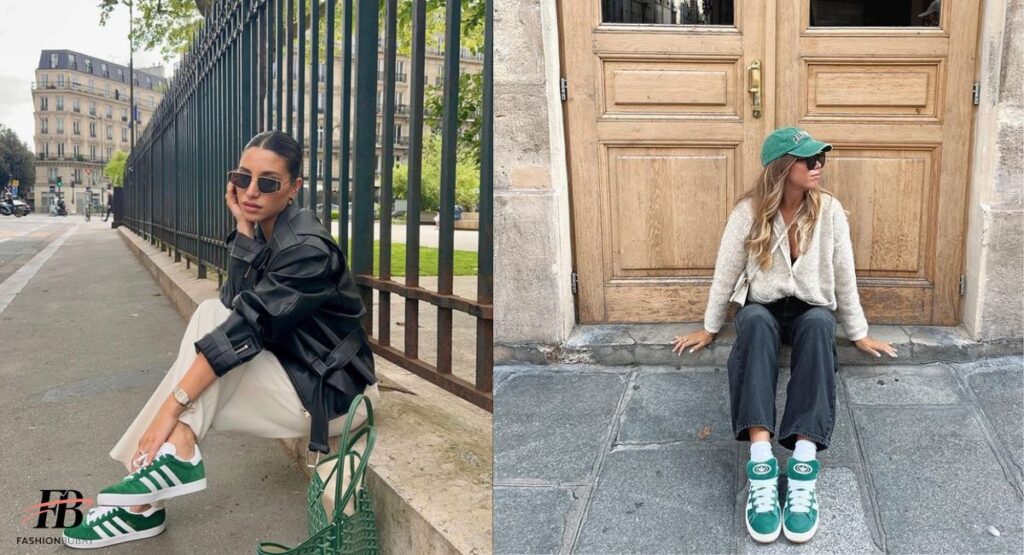 Weekend Vibes: Relaxed Styles with Green Sneakers